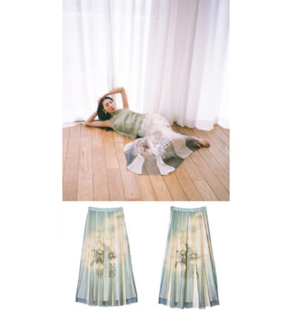 スカート SAYO NAGASE SPRING EVENING COLLAB SKIRT