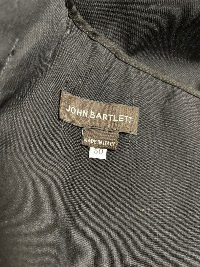 JOHN BARTLETT フード付きジップブルゾン ブラック 50 イタリア製