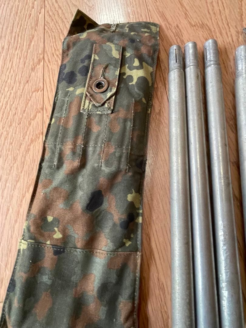 ドイツ軍幕　パップテント　ポールセット　ビンテージ