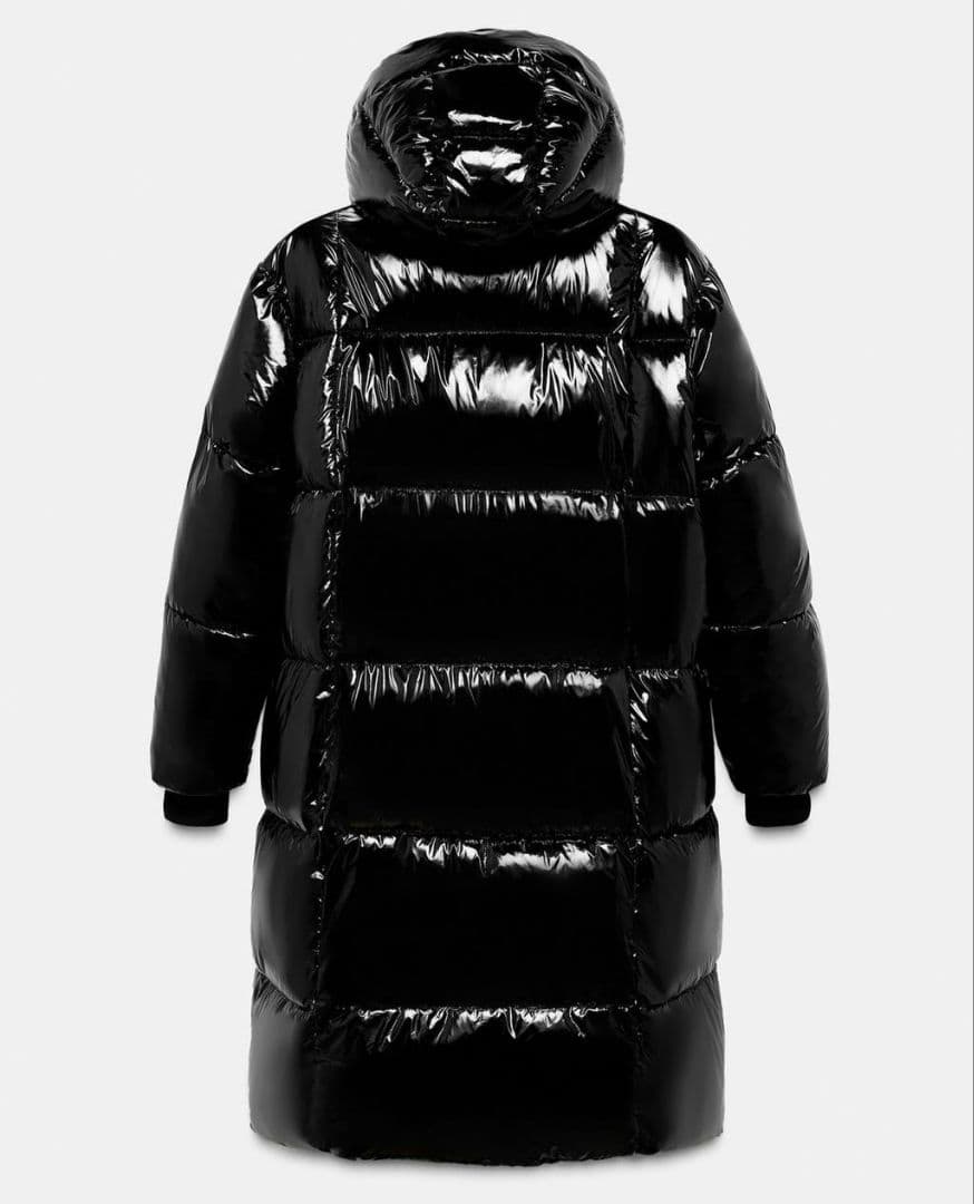 【新品タグ付き】ZARA シャイニーロングアノラック M