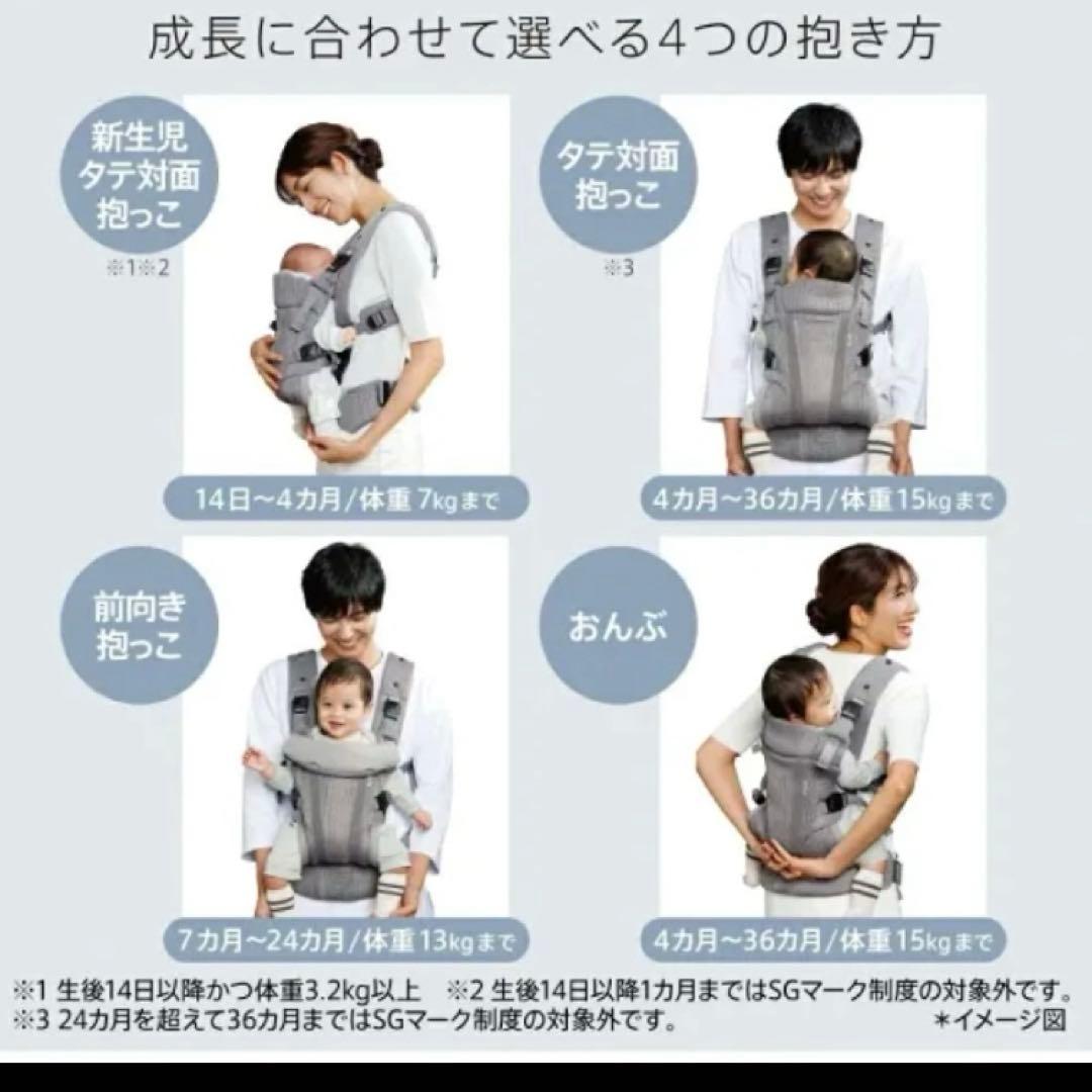 【新品】アップリカ ラクリス抱っこ紐 メッシュ 腰痛 対面 前向きだっこ おんぶ