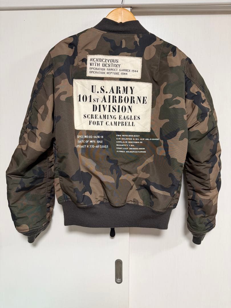 AVIREX 迷彩 MA-1ジャケット U.S. ARMY