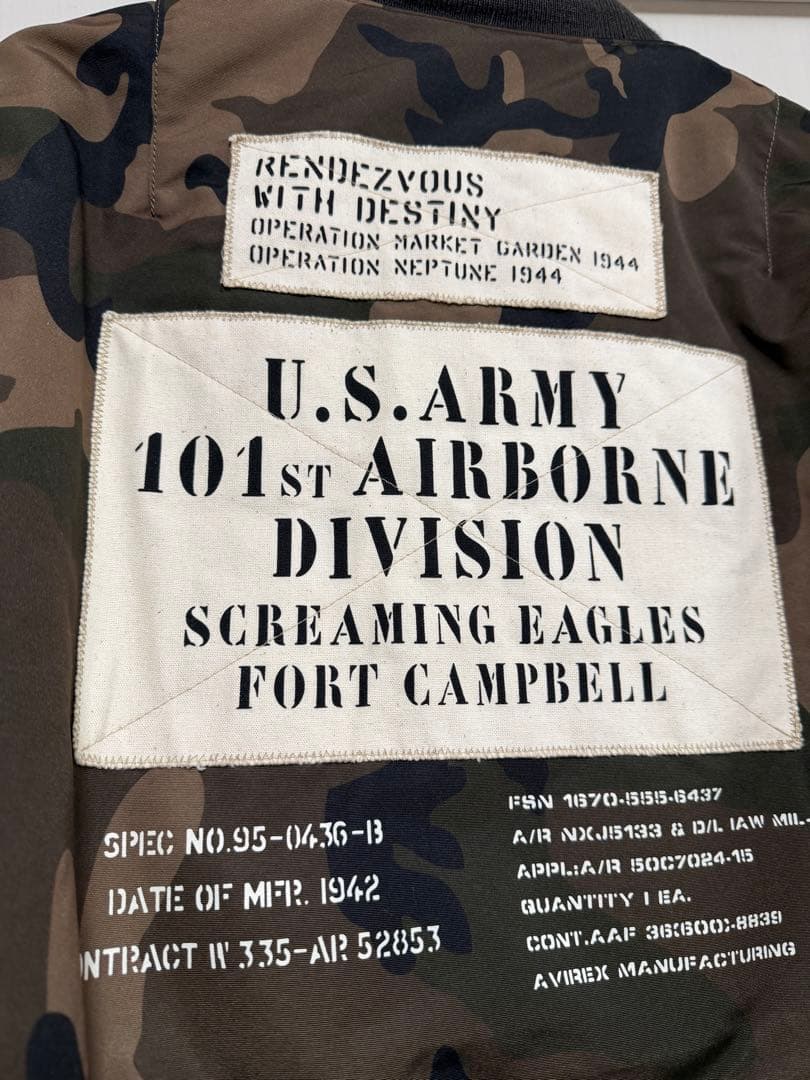 AVIREX 迷彩 MA-1ジャケット U.S. ARMY