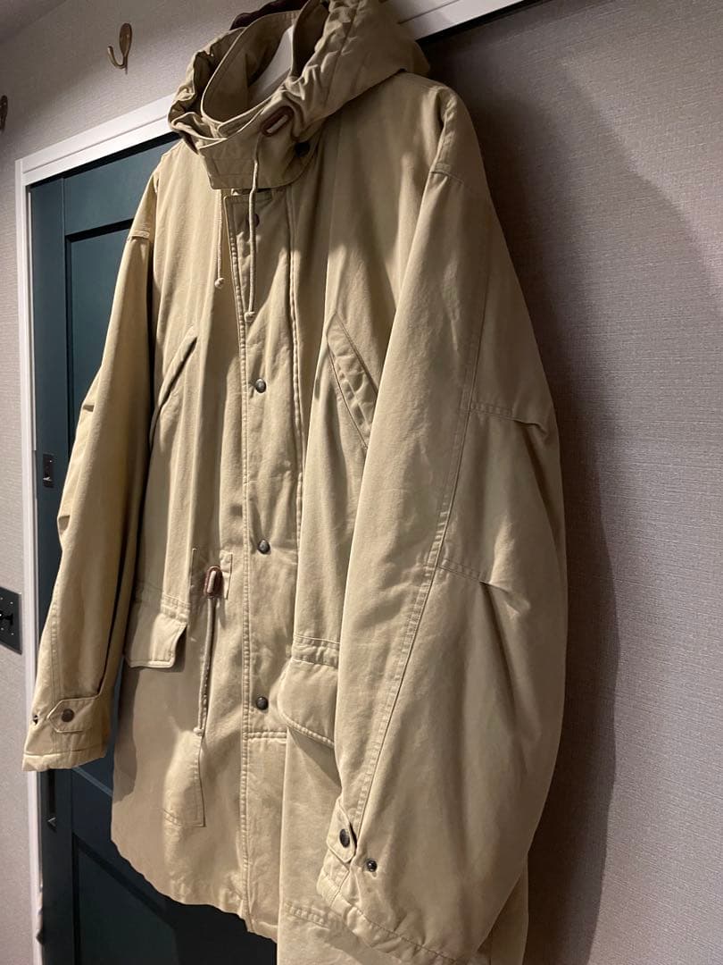 52 実寸XL GIORGIO ARMANI 中綿 コットン Mods Coat