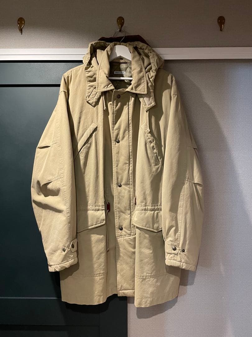 52 実寸XL GIORGIO ARMANI 中綿 コットン Mods Coat