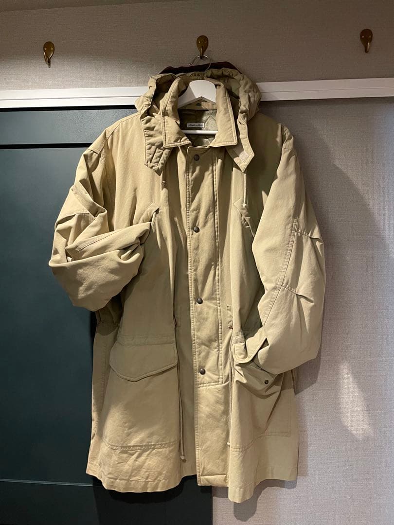 52 実寸XL GIORGIO ARMANI 中綿 コットン Mods Coat