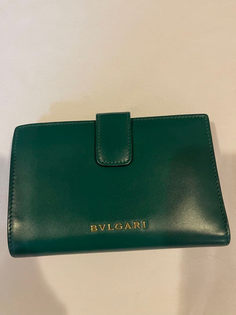 BVLGARI 二つ折り財布 グリーン　セルペンティ