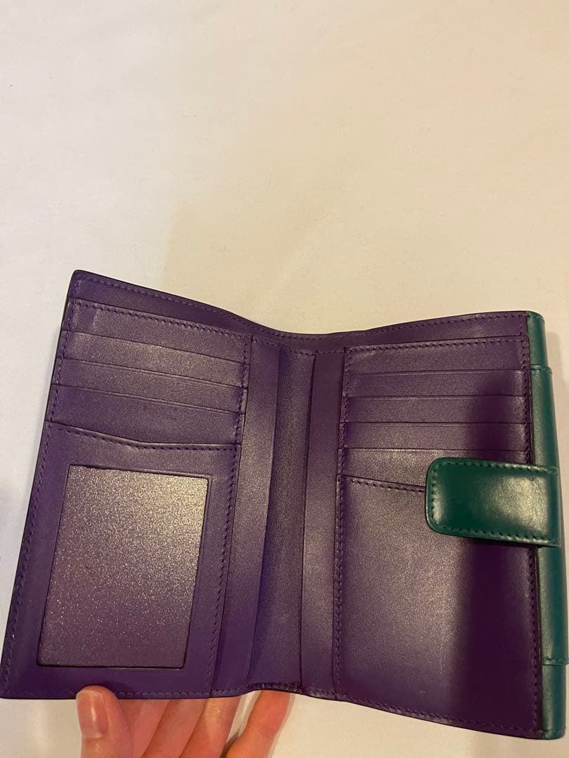 BVLGARI 二つ折り財布 グリーン　セルペンティ
