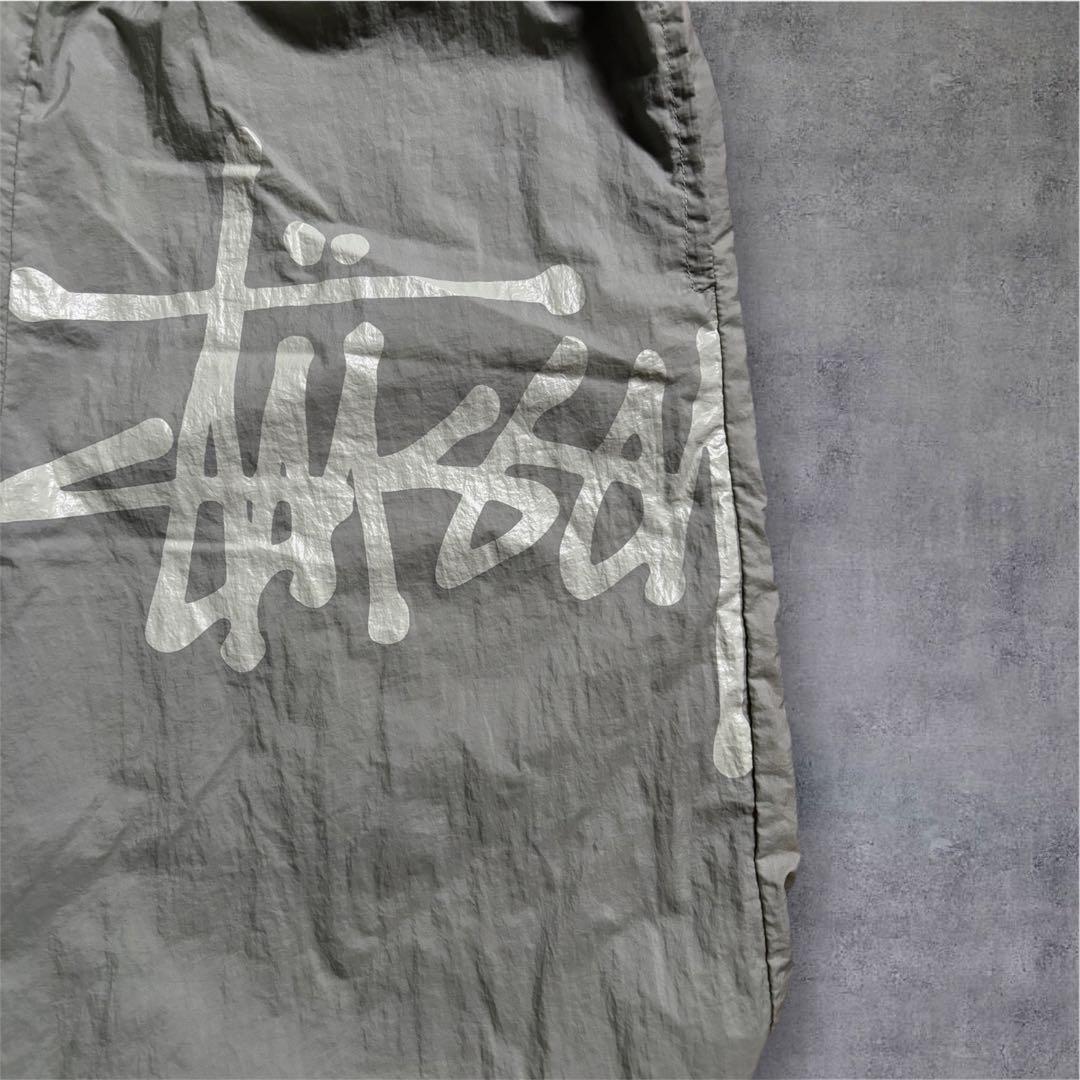 【極美品】STUSSY ビッグロゴ ナイロン ビーチパンツ 希少 S 正規品
