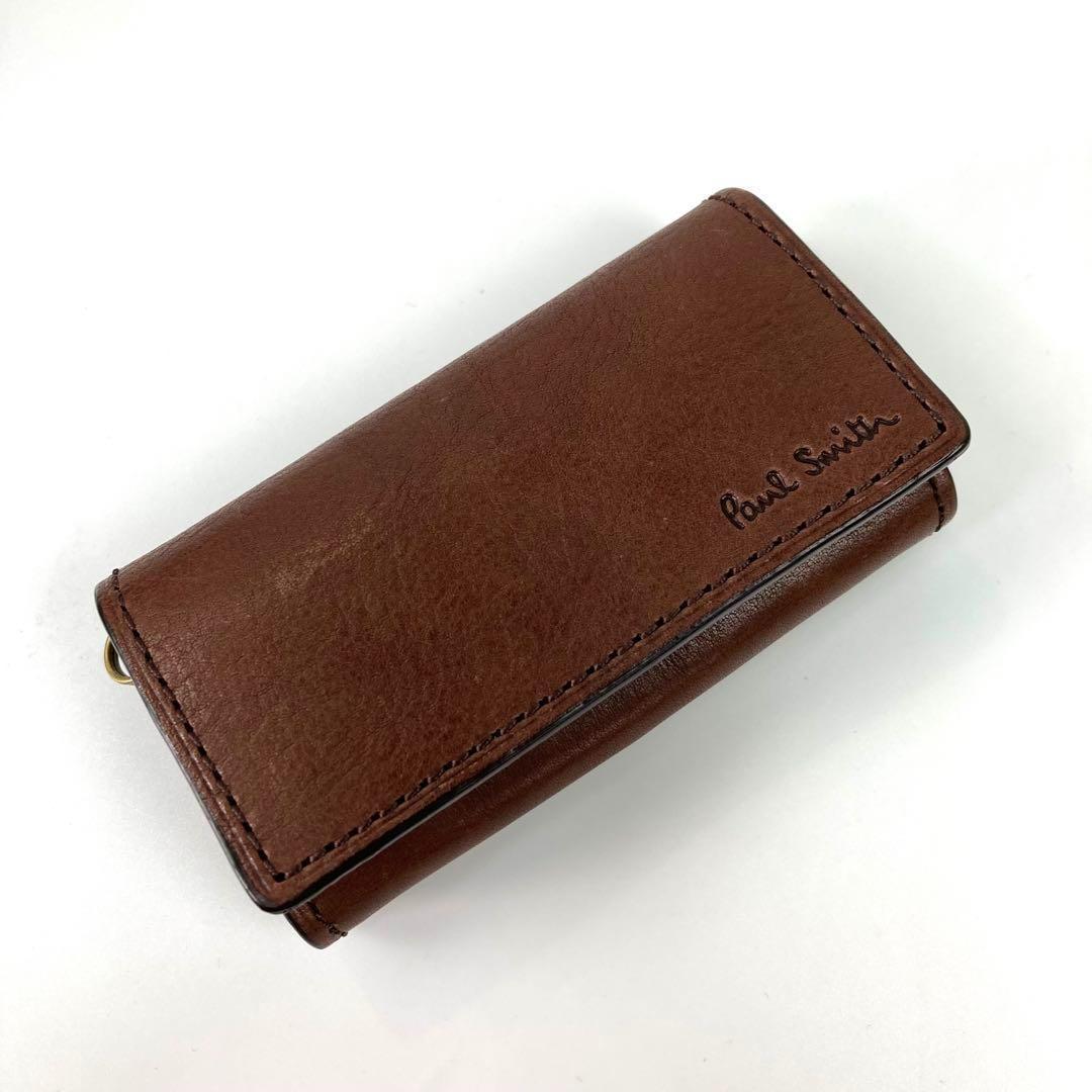 新品　レザー　ポールスミス キーケース パスケース　ブラウン　70y562