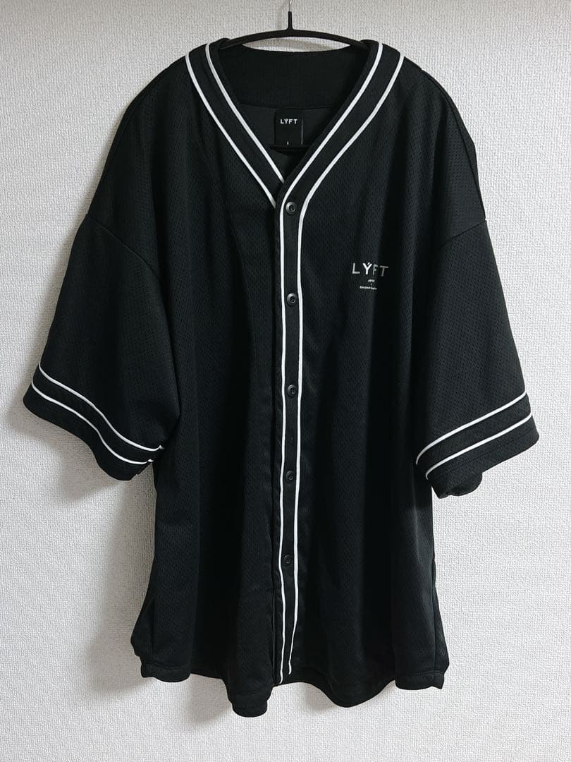 リフト LYFT ライン ベースボールシャツ Tシャツ ブラック L