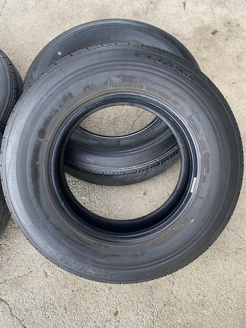たかすぃー ①195/80R15バン用夏タイヤ4本　※説明欄必須※