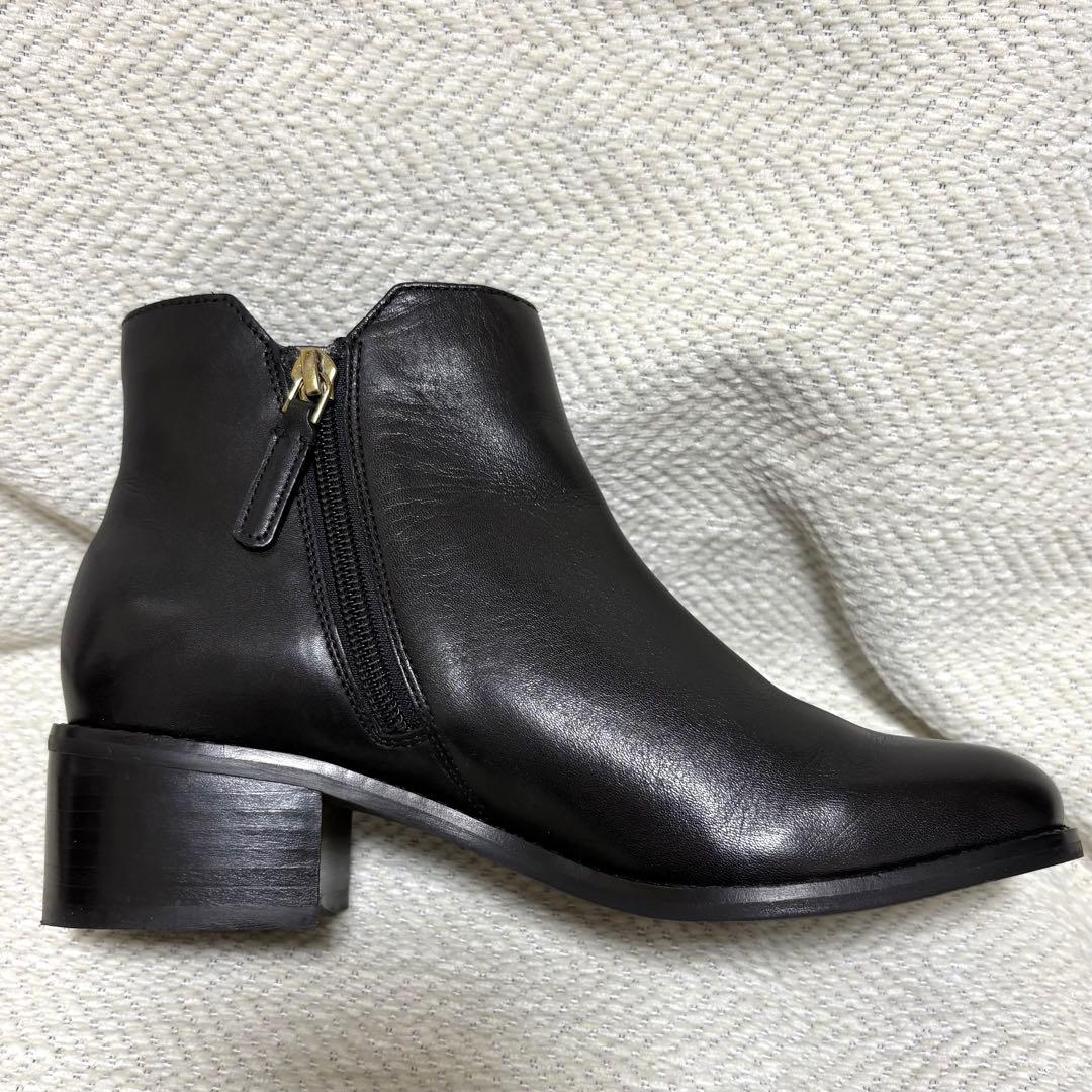 極美品 COLE HAAN コールハーン 本革 ショートブーツ ブラック
