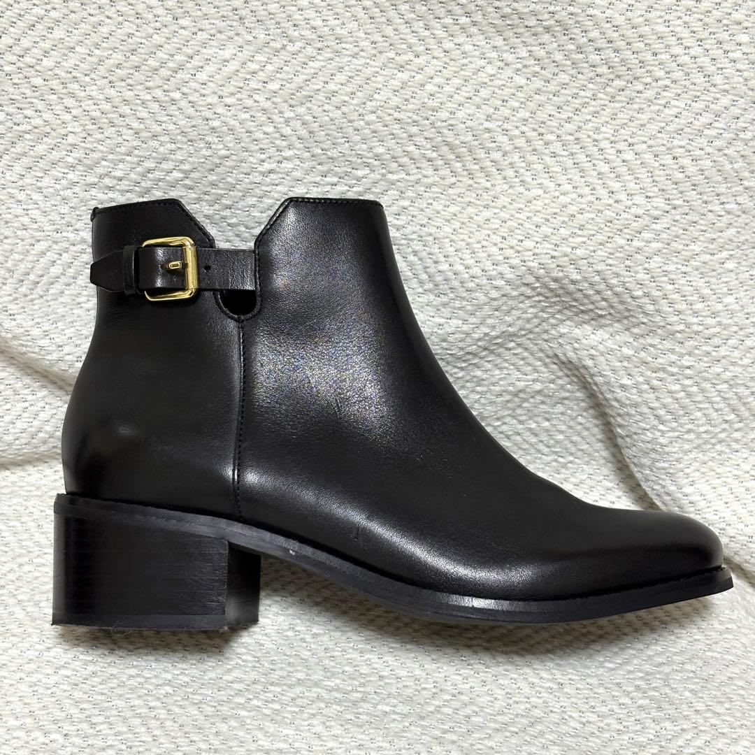 極美品 COLE HAAN コールハーン 本革 ショートブーツ ブラック