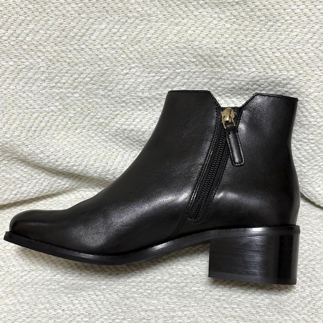 極美品 COLE HAAN コールハーン 本革 ショートブーツ ブラック