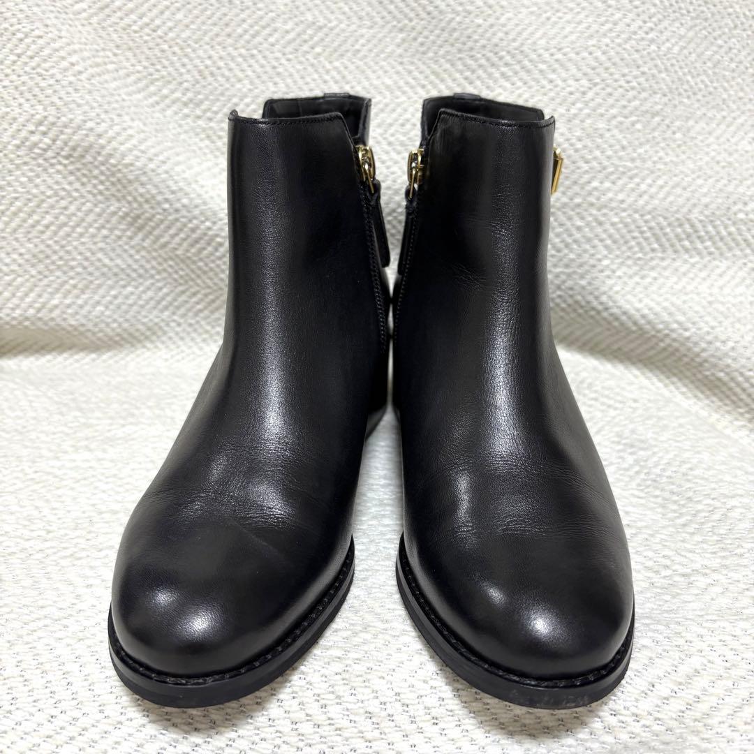 極美品 COLE HAAN コールハーン 本革 ショートブーツ ブラック