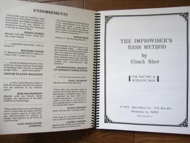 The Improviser's Bass Method　リング製本版