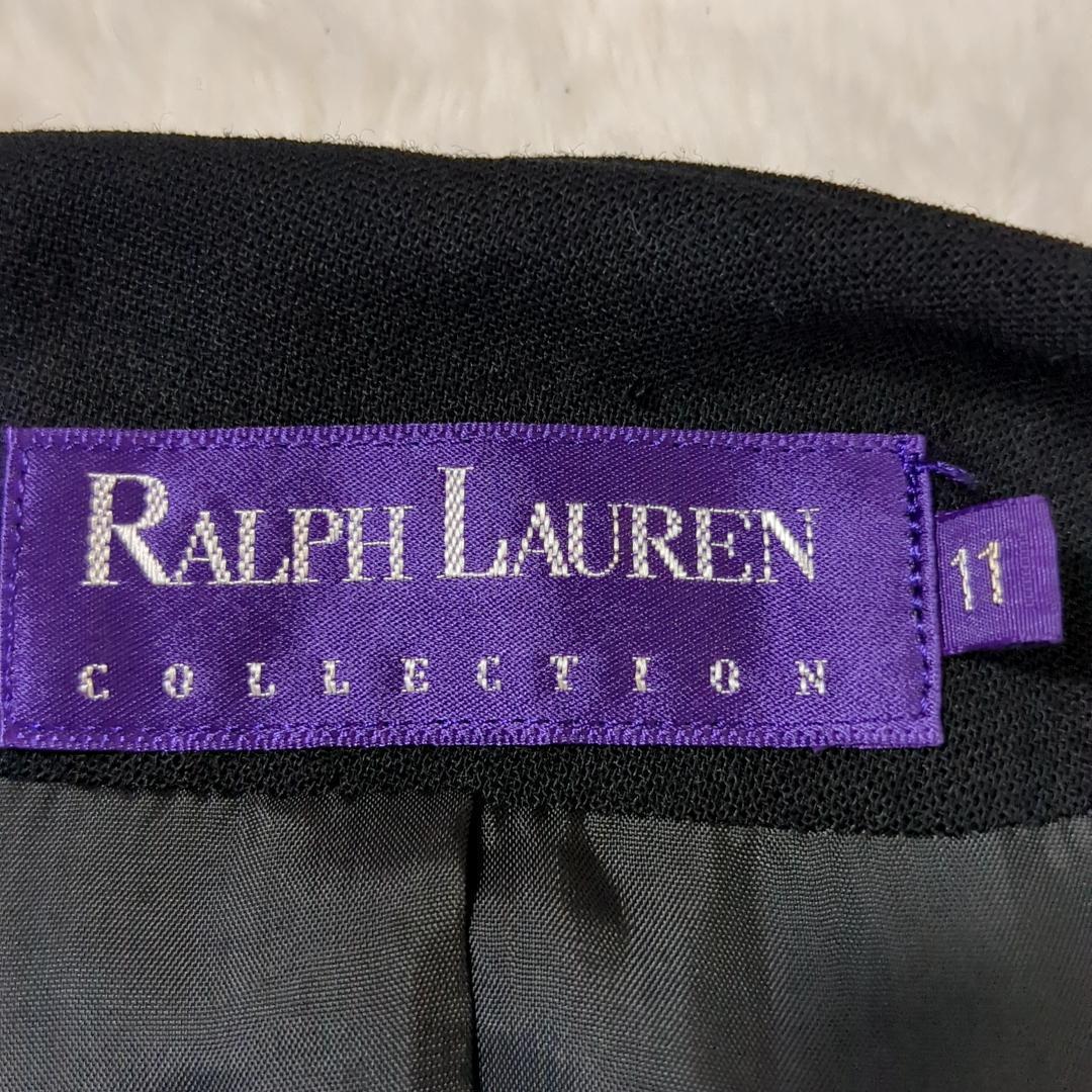 美品 RALPH LAUREN 高級ライン ノーカラー ダブルブレストコート