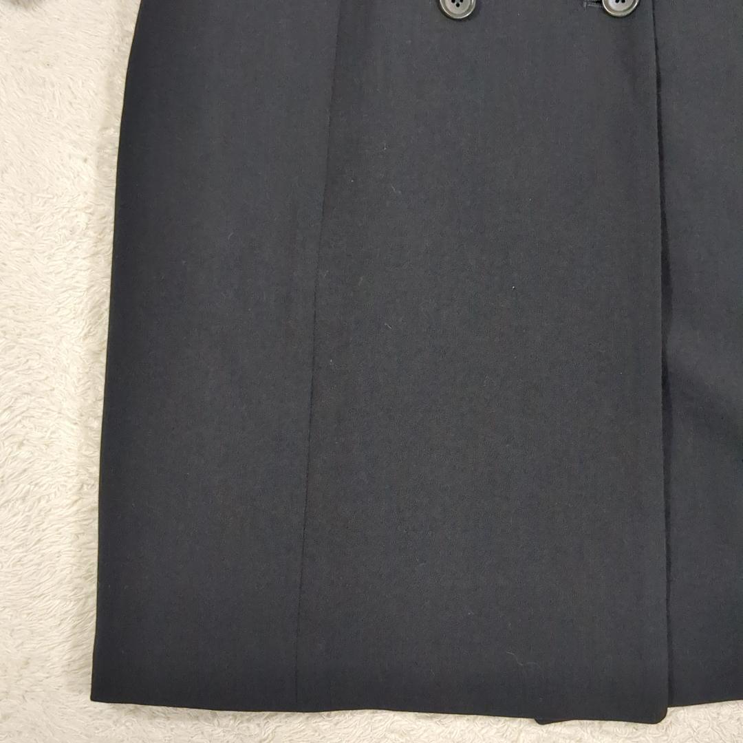 美品 RALPH LAUREN 高級ライン ノーカラー ダブルブレストコート