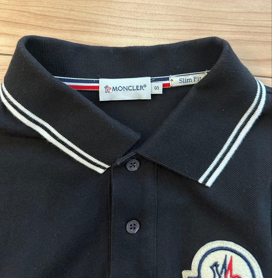 MONCLER ポロシャツ　ビッグワッペン　Sサイズ