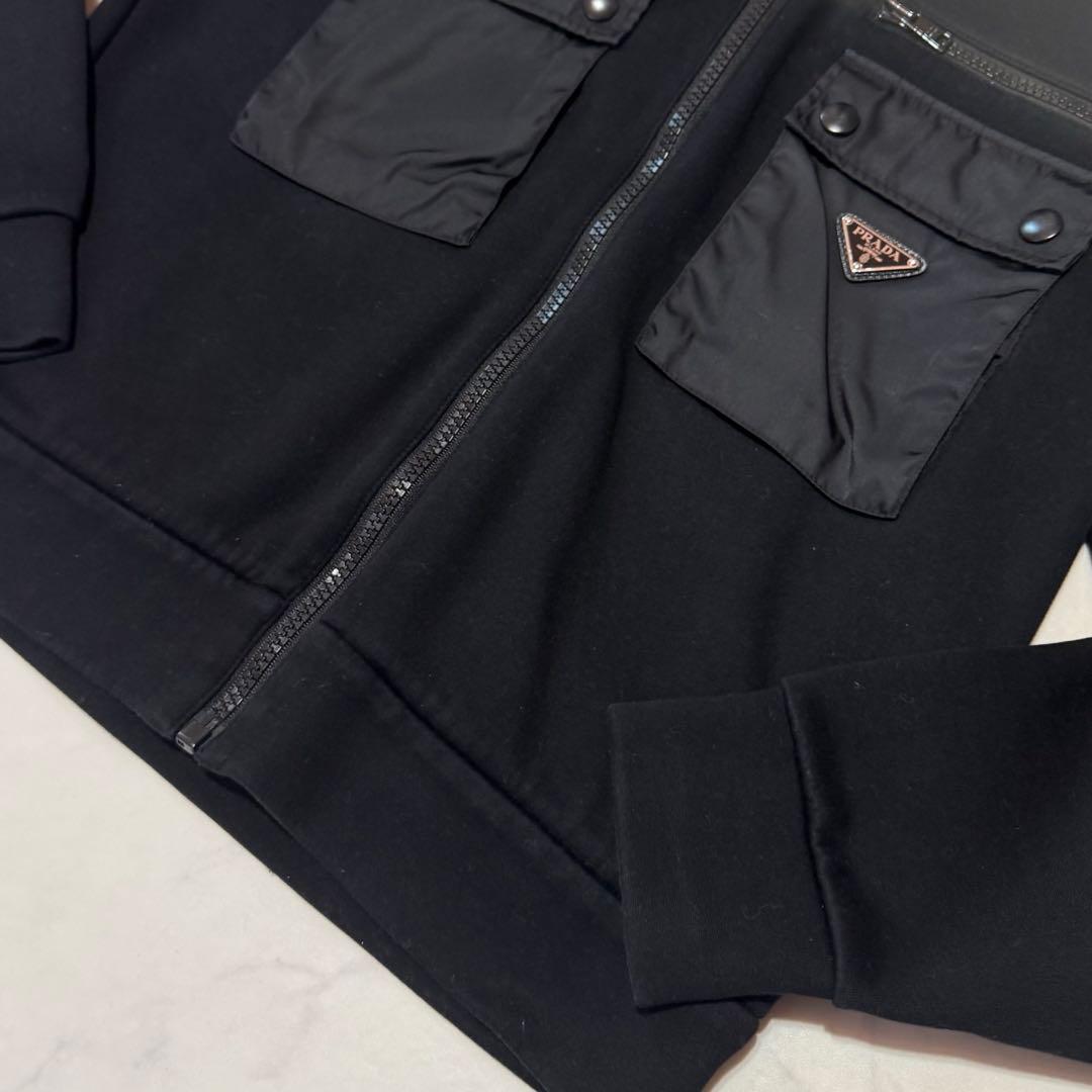 ✨極美品✨プラダ テクニカルジャケット 三角ロゴ フーディ切替 メンズ XL