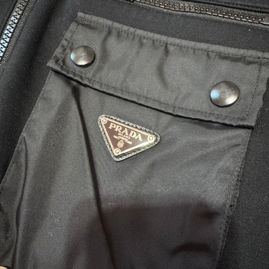 ✨極美品✨プラダ テクニカルジャケット 三角ロゴ フーディ切替 メンズ XL