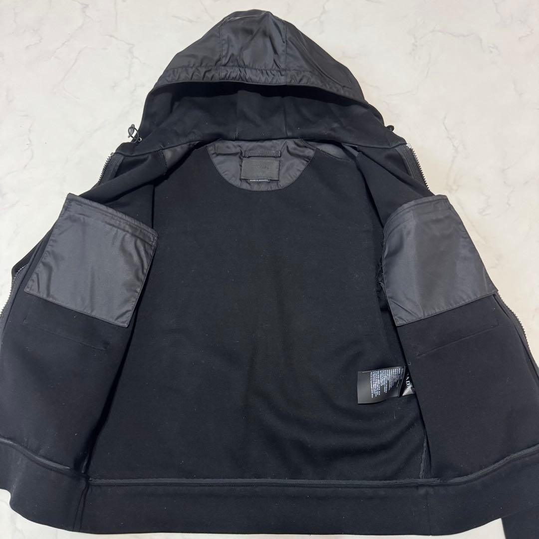 ✨極美品✨プラダ テクニカルジャケット 三角ロゴ フーディ切替 メンズ XL