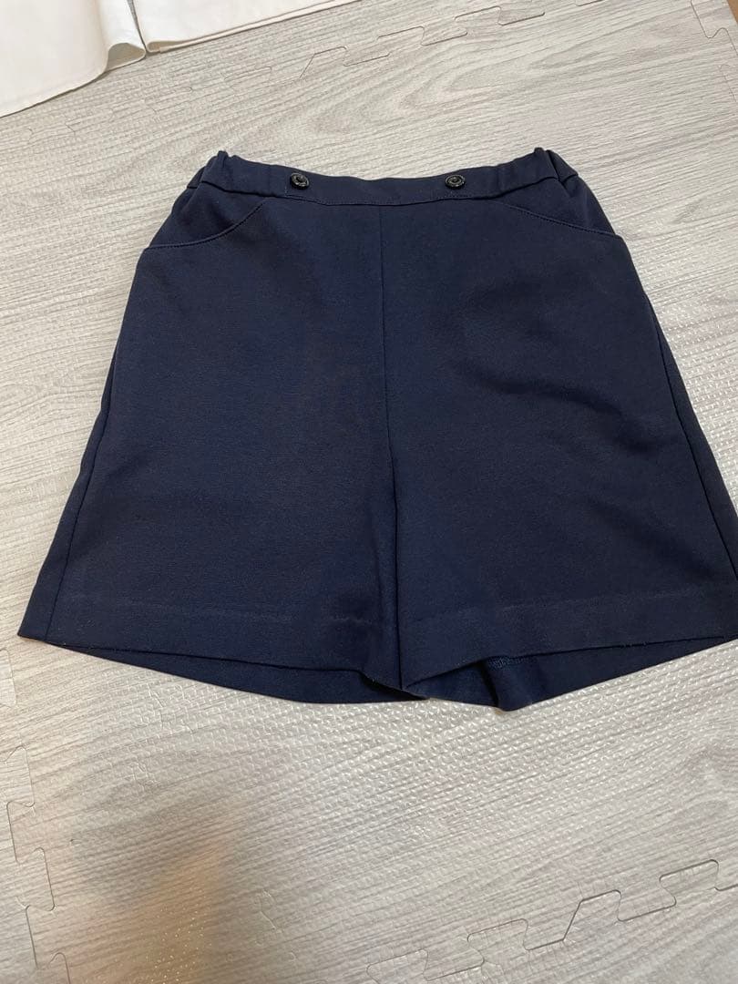 お受験　女の子　シャツ　ポロシャツ　キュロット　セット120