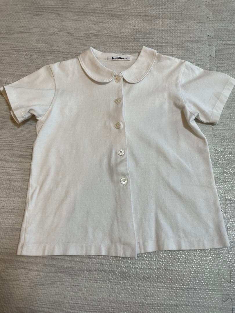 お受験　女の子　シャツ　ポロシャツ　キュロット　セット120