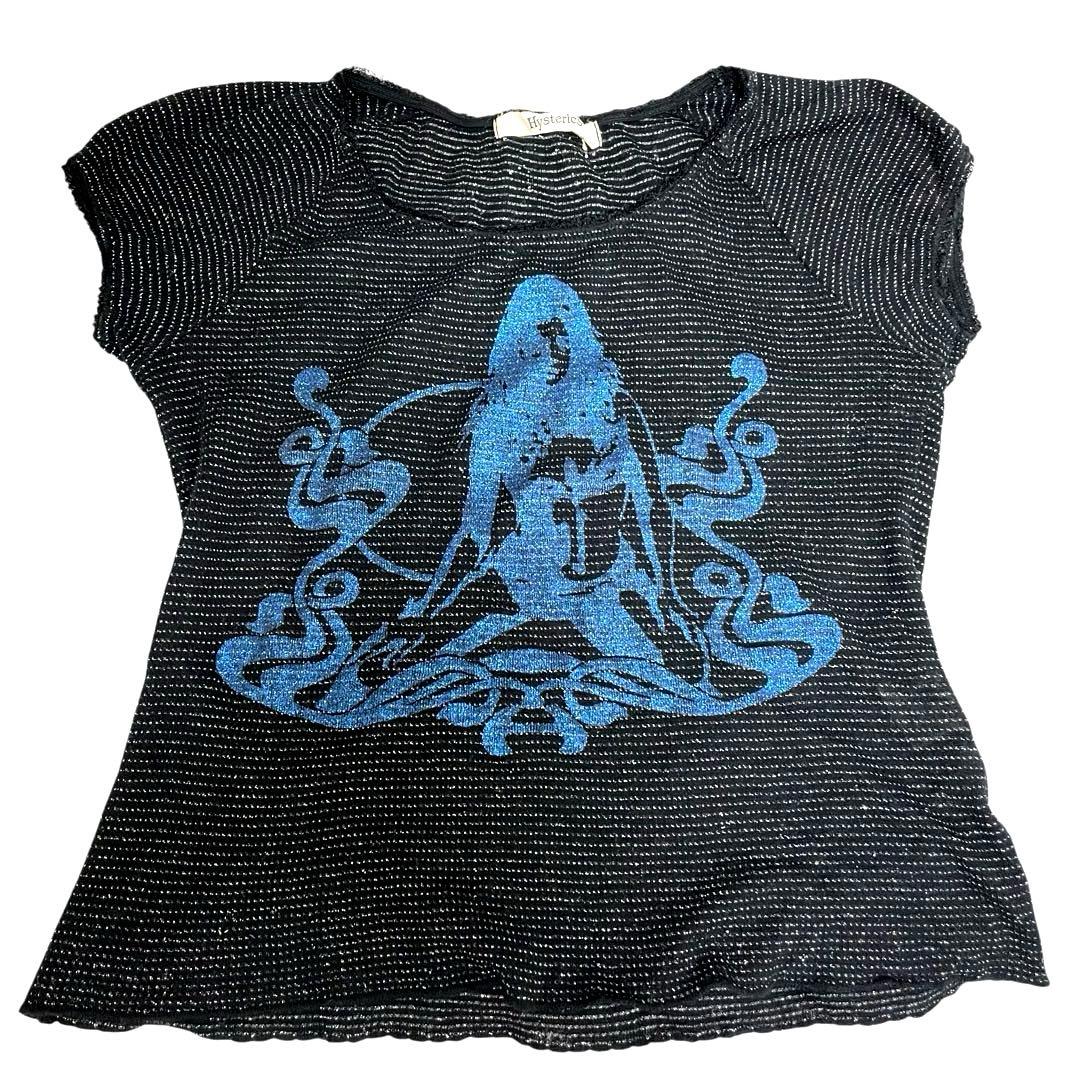 【希少】ヒステリックグラマー Tシャツ ラメT Y2K 日本製 ストレッチ伸縮