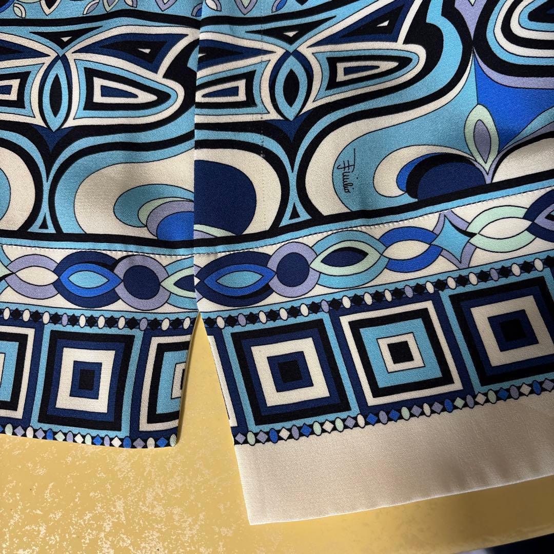 EMILIO PUCCI ストライプ膝丈ワンピース