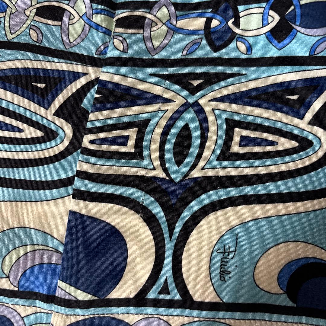 EMILIO PUCCI ストライプ膝丈ワンピース