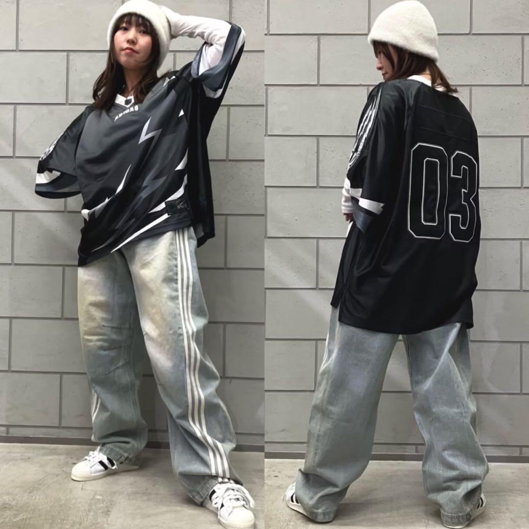 新品26⭐️ADILENIUMシーズン3 バナナフィット ウォッシュドデニムパンツ