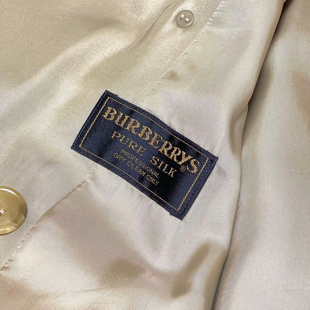 ●Burberry’s・バーバリーズシルク100%ステンカラーコート●L〜XL