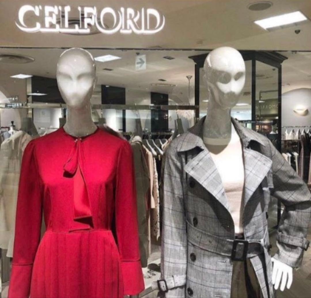 セルフォードcelfordボウタイプリーツワンピース佳子様石原さとみ佳子さま