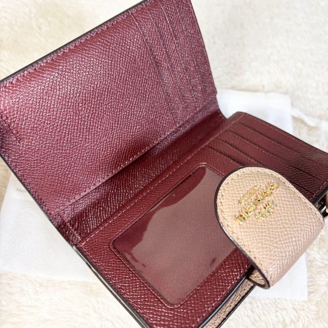 【COACH】コーチ 6390 美品 袋付き 折り財布 ミディアムウォレット