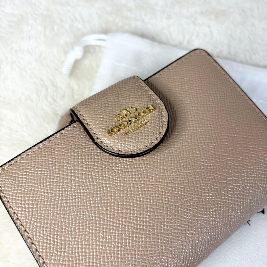 【COACH】コーチ 6390 美品 袋付き 折り財布 ミディアムウォレット
