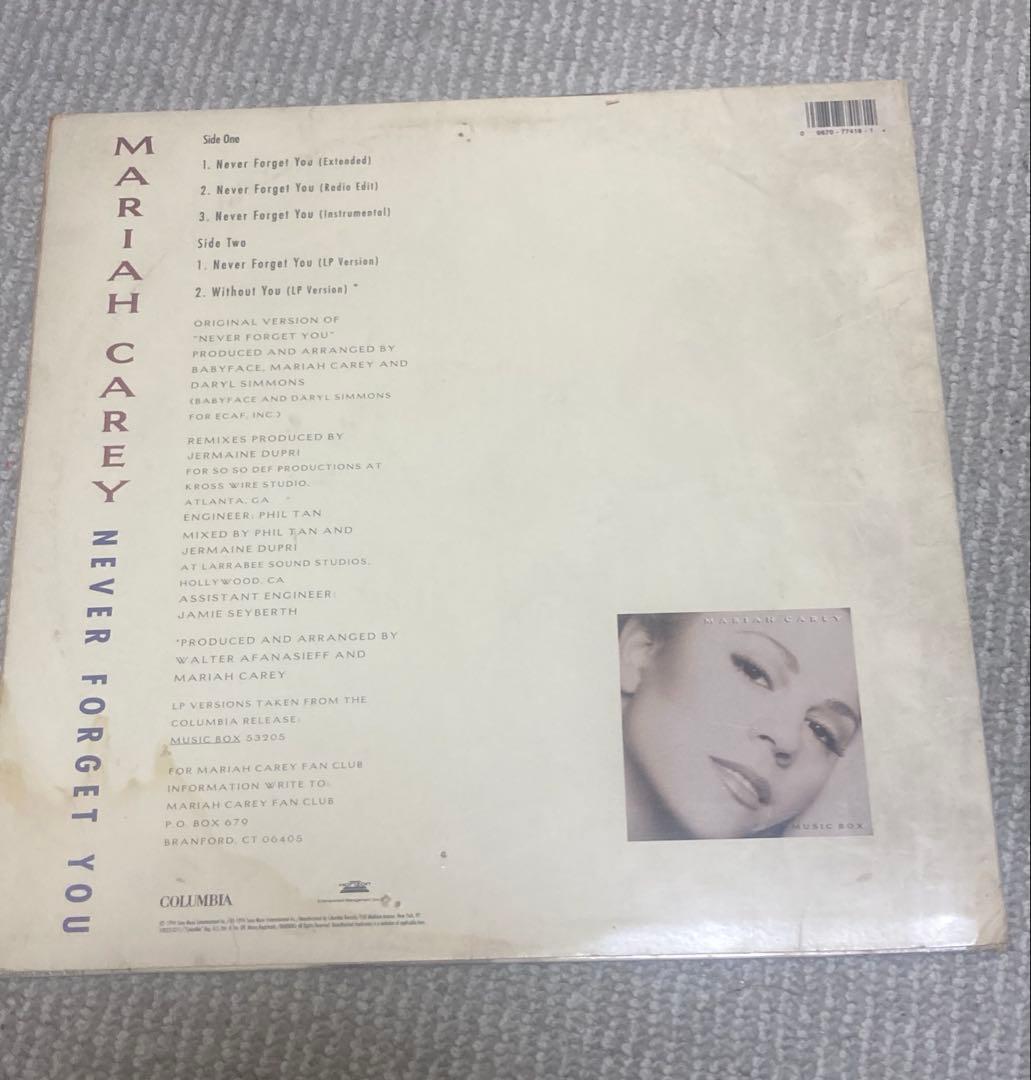 mariah carey never forget you レコード
