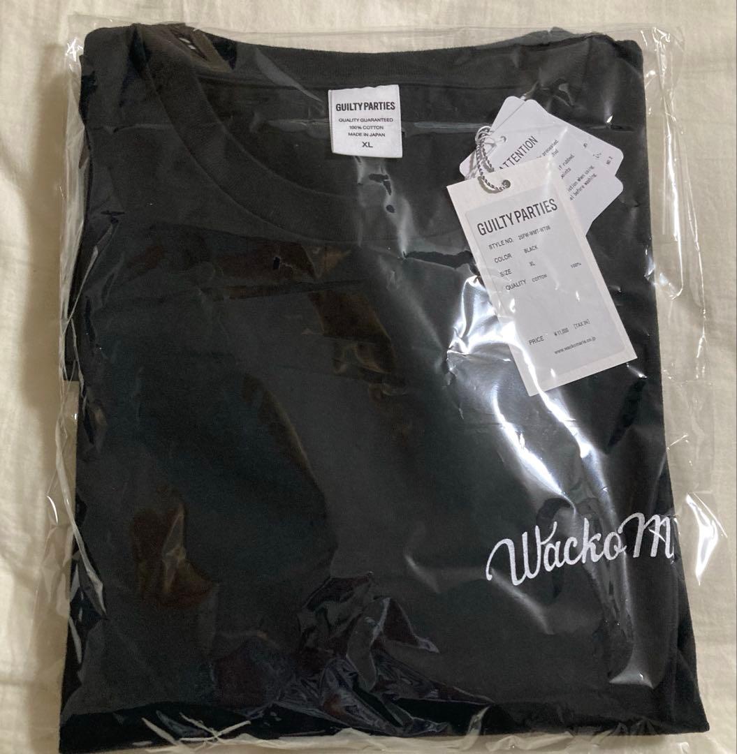 新品未使用 Wacko Maria ブラック ロゴ Tシャツ