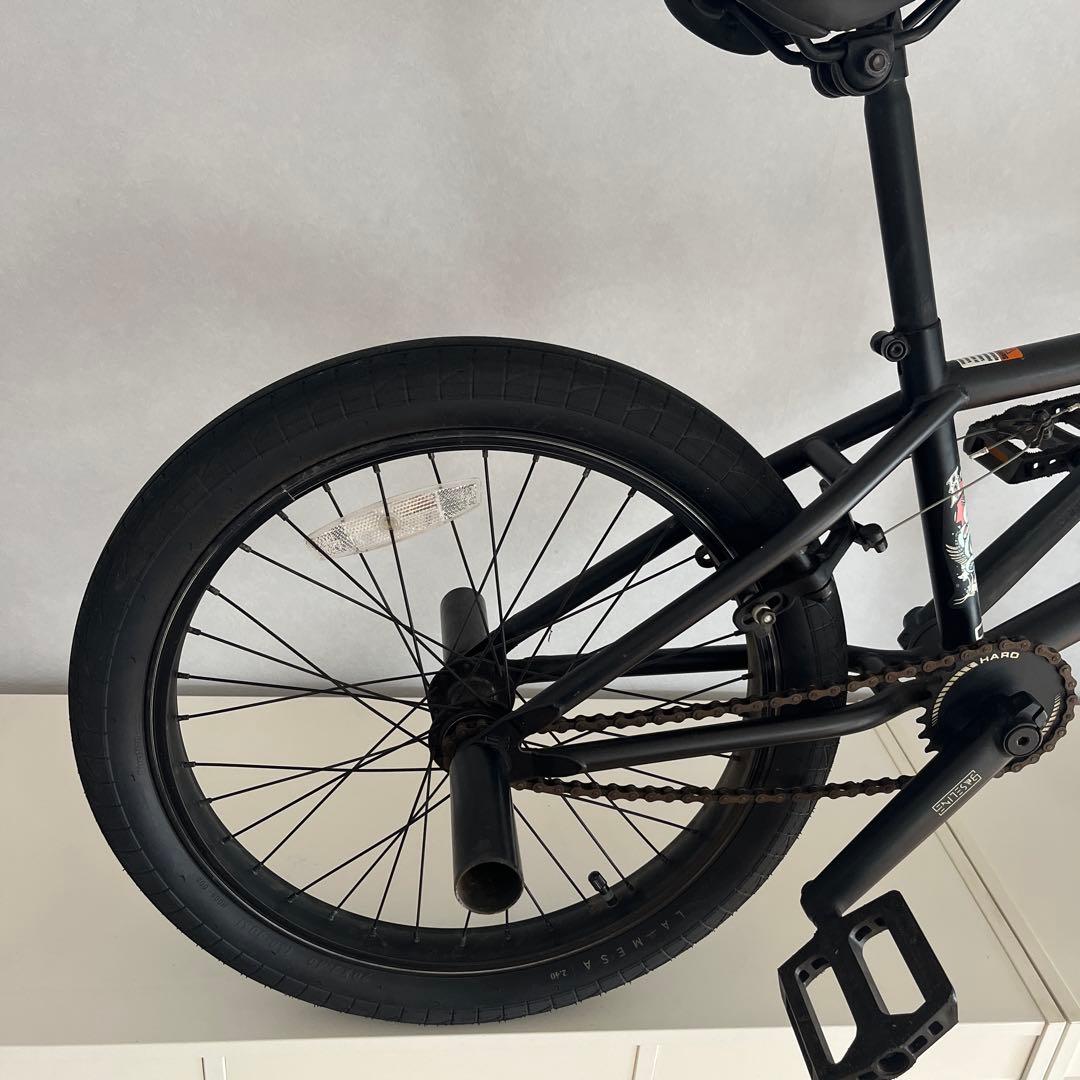 【引き取りのみ】HARO BMX LEUCADIA マットブラック 前輪パンク有