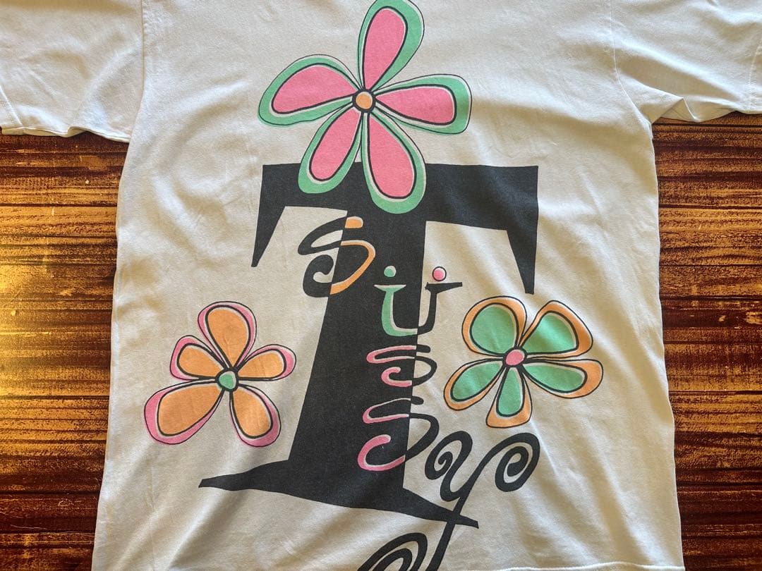 STUSSY×HECTIC フラワーTシャツ L