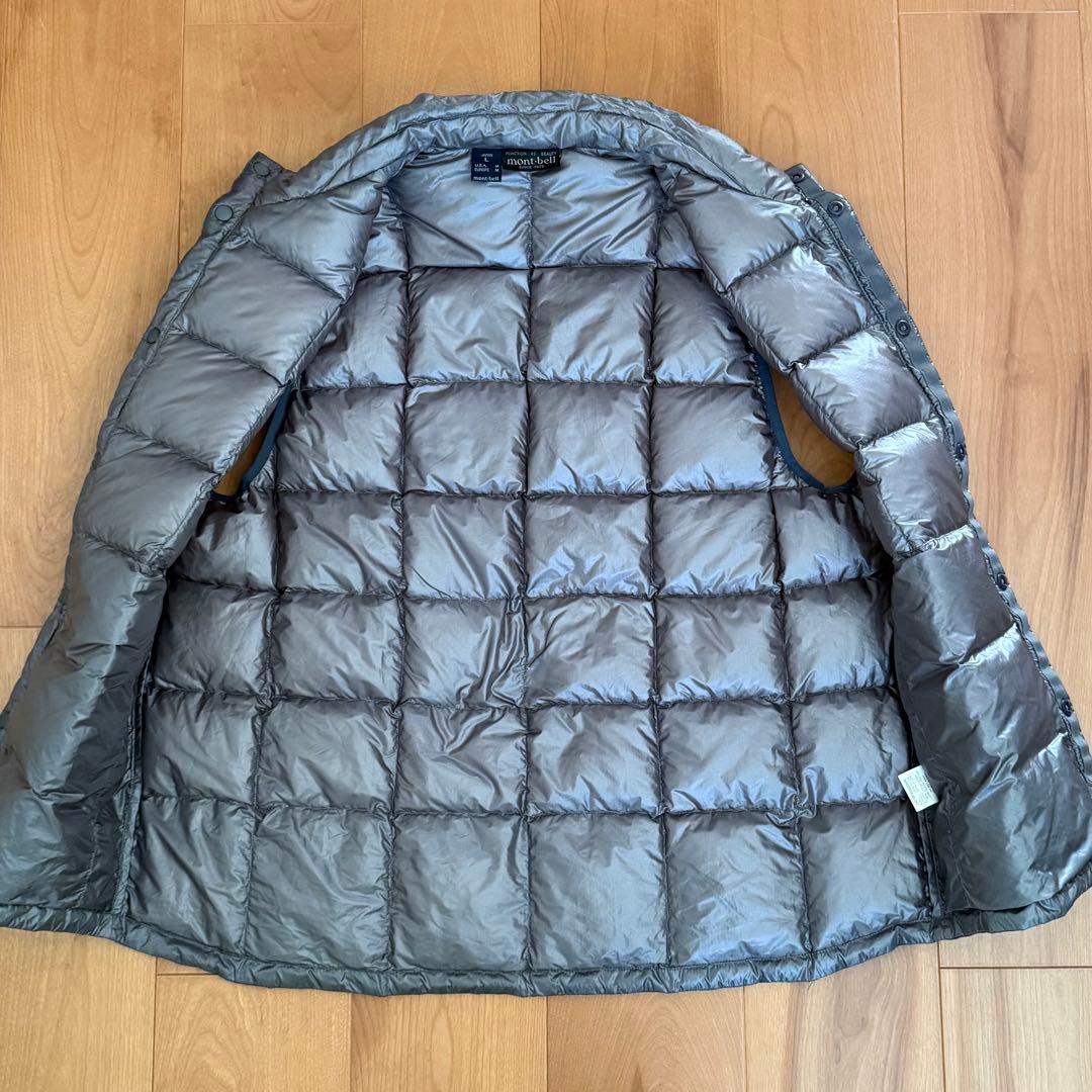 mont-bell ULダウンベスト GRAY Ｌ #1101285 モンベル