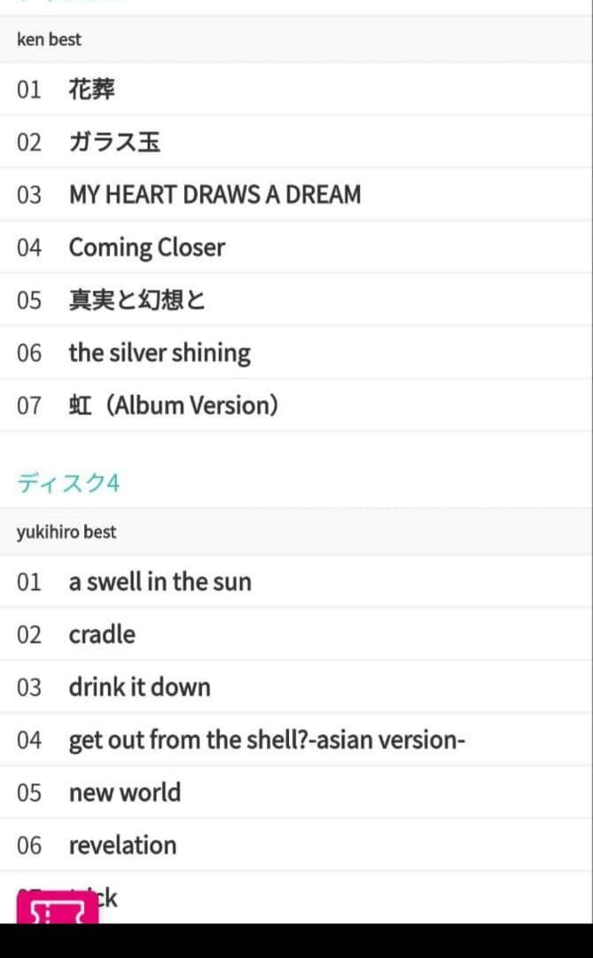 新品★L'Arc～en～Ciel★メンバーセレクトベスト4枚セットおまけつき