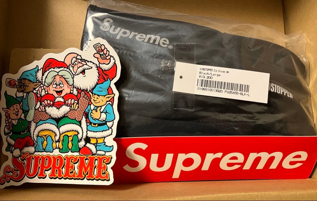 Supreme WINDSTOPPER Zip Gloves 防寒防風 手袋 L