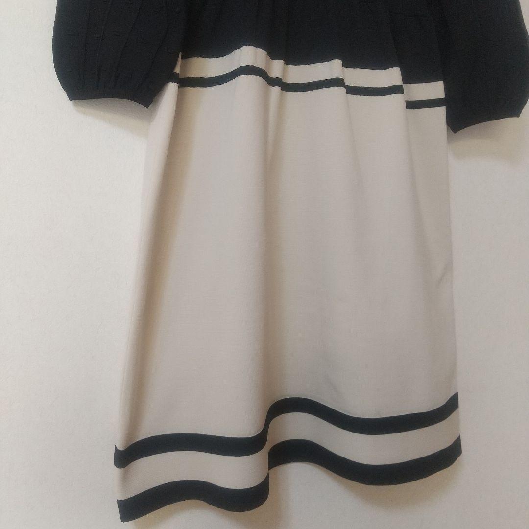 極美品TOCCA トッカ ニットワンピースSバイカラー黒セレモニー