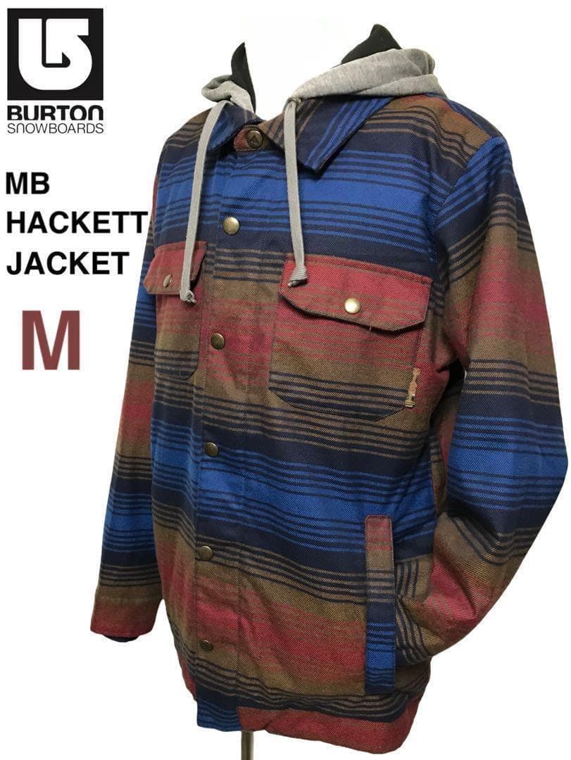 BURTON バートン スノーボード ジャケット M ボーダー柄 高機能 美品