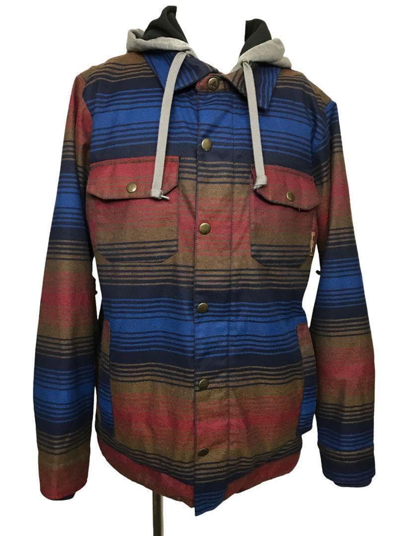 BURTON バートン スノーボード ジャケット M ボーダー柄 高機能 美品