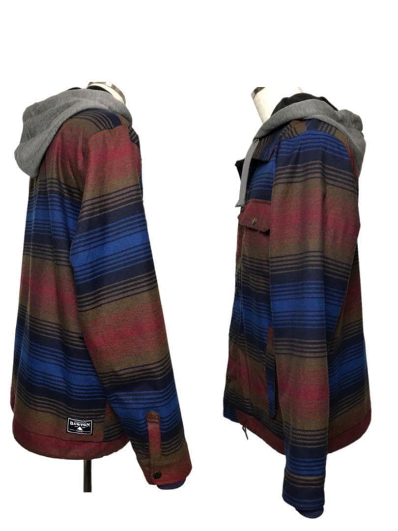 BURTON バートン スノーボード ジャケット M ボーダー柄 高機能 美品