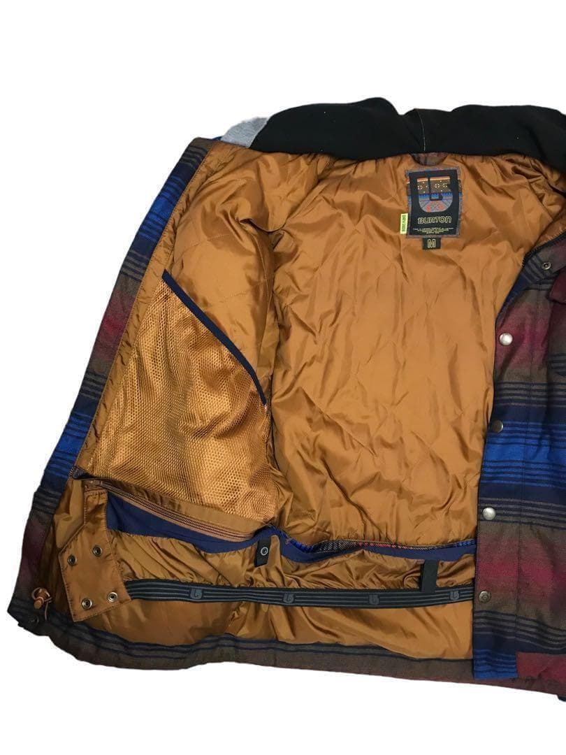 BURTON バートン スノーボード ジャケット M ボーダー柄 高機能 美品