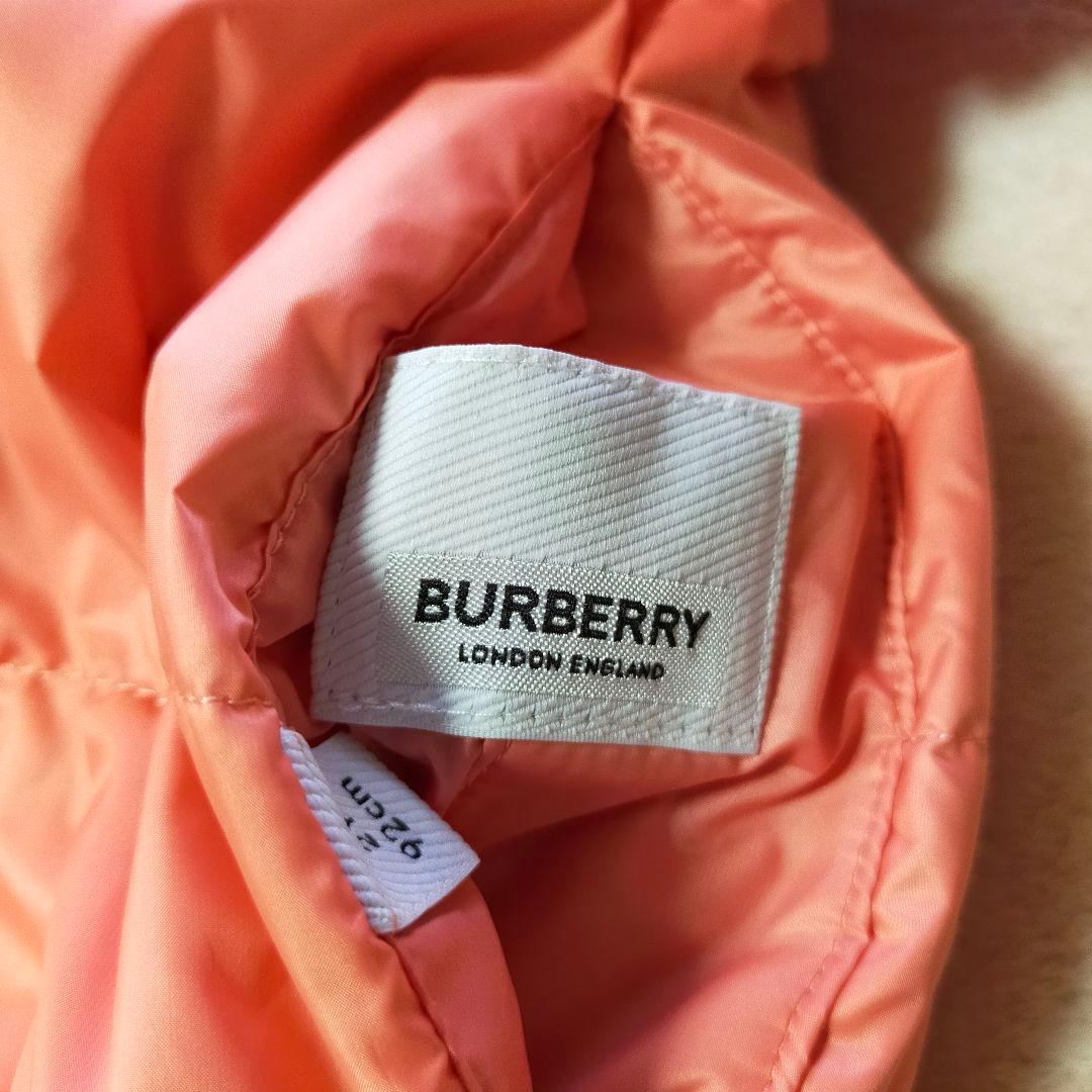 美品　BURBERRY　2Y92cm　リバーシブル　ダウンジャケット